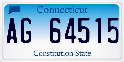 CT license plate AG64515