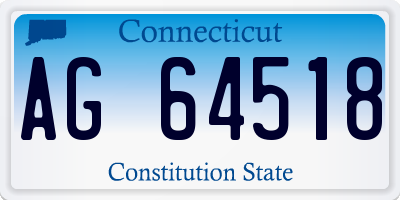 CT license plate AG64518