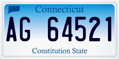 CT license plate AG64521