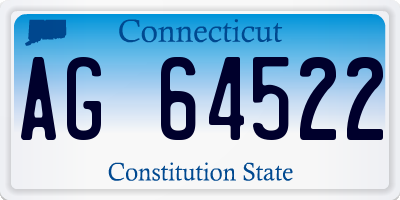 CT license plate AG64522