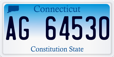 CT license plate AG64530