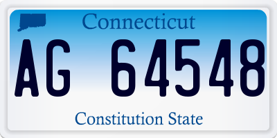 CT license plate AG64548