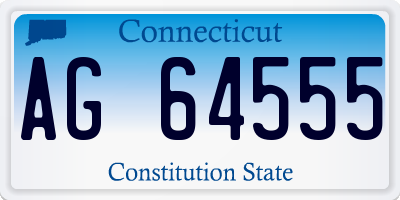 CT license plate AG64555