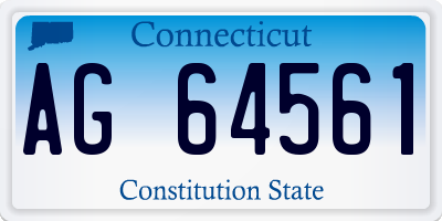CT license plate AG64561