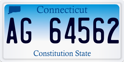 CT license plate AG64562