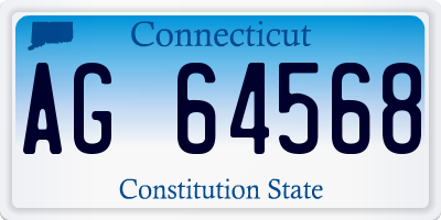 CT license plate AG64568