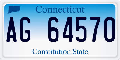 CT license plate AG64570