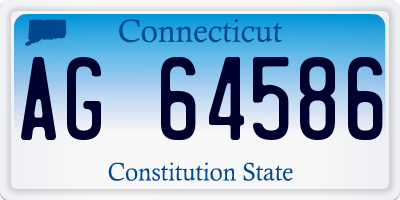 CT license plate AG64586