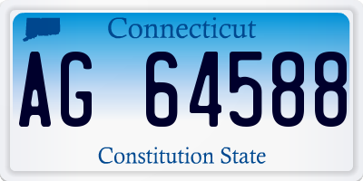 CT license plate AG64588