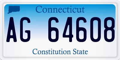 CT license plate AG64608