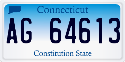 CT license plate AG64613