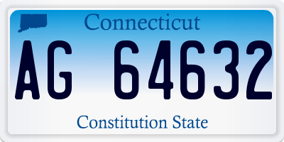 CT license plate AG64632