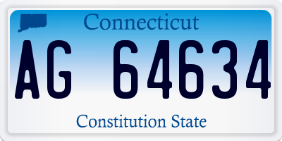 CT license plate AG64634