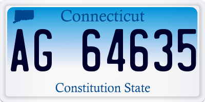 CT license plate AG64635