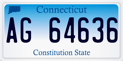CT license plate AG64636