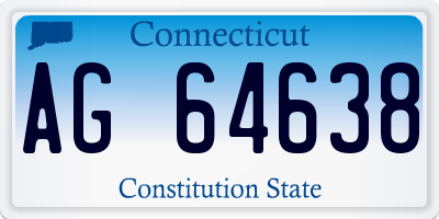 CT license plate AG64638