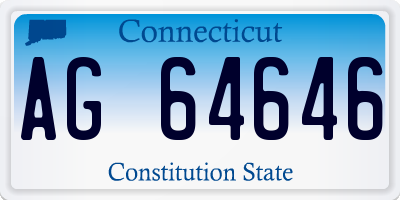 CT license plate AG64646
