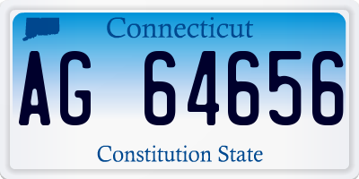 CT license plate AG64656