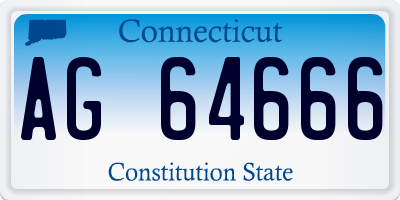 CT license plate AG64666