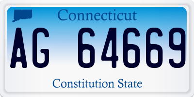 CT license plate AG64669