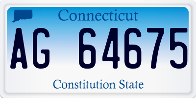 CT license plate AG64675