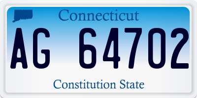 CT license plate AG64702