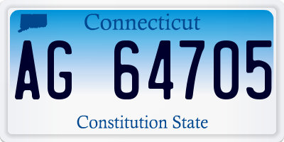 CT license plate AG64705