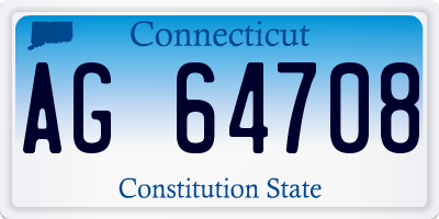 CT license plate AG64708