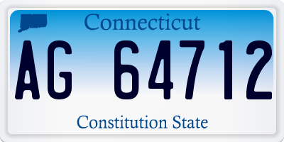 CT license plate AG64712