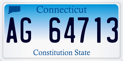 CT license plate AG64713