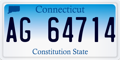 CT license plate AG64714