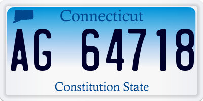 CT license plate AG64718