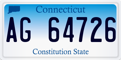 CT license plate AG64726