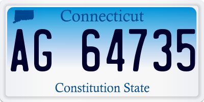 CT license plate AG64735