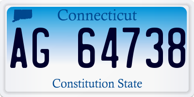 CT license plate AG64738