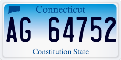 CT license plate AG64752