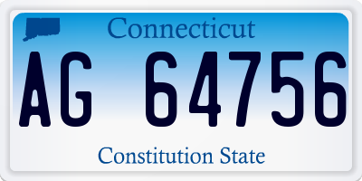 CT license plate AG64756