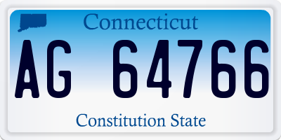 CT license plate AG64766