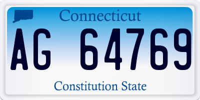 CT license plate AG64769