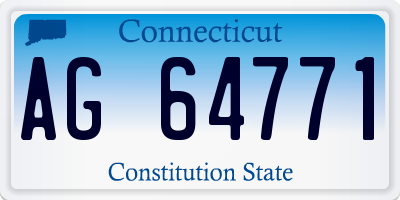 CT license plate AG64771