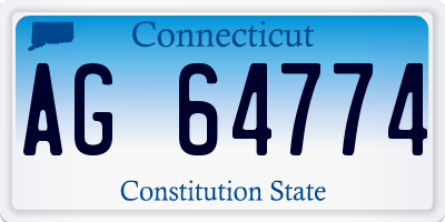 CT license plate AG64774