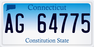 CT license plate AG64775