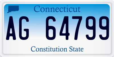 CT license plate AG64799