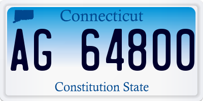 CT license plate AG64800