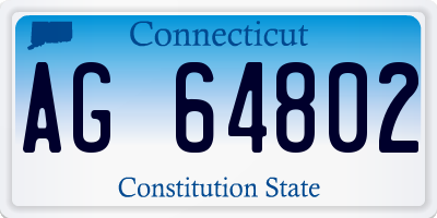 CT license plate AG64802