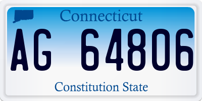 CT license plate AG64806