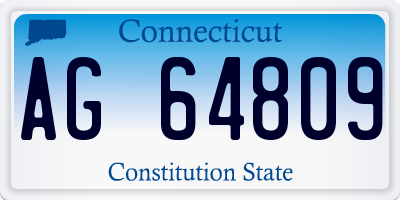 CT license plate AG64809