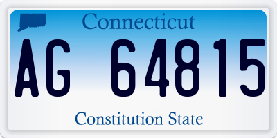 CT license plate AG64815