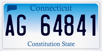 CT license plate AG64841