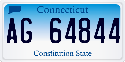 CT license plate AG64844